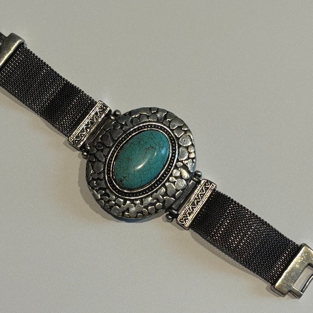 Vintage Faux Torquoise Bracelet (7")